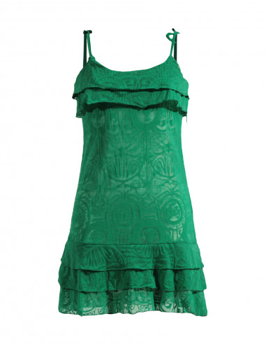 Knitted minidress with short sleeves