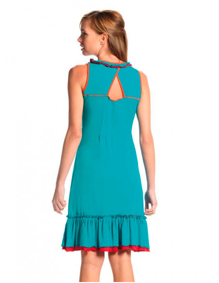 Robe courte à volants