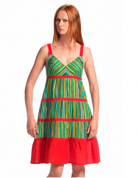 Minidress printed stripped