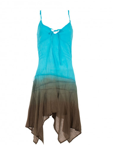 Robe asymétrique bicolore