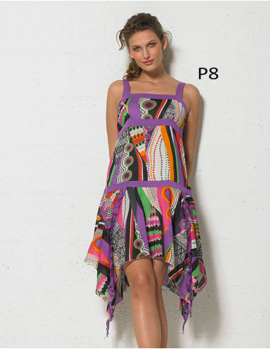 Robe coton asymétrique