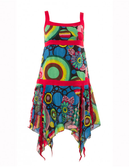 Robe coton asymétrique