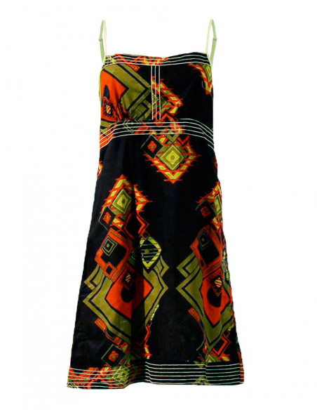 Cotton printed strapless minidress diamond