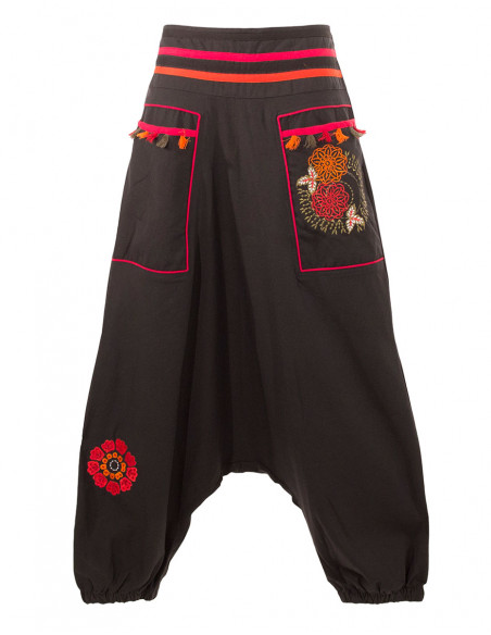 Sarouel Coton Brode Avec Pompons