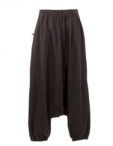 Sarouel cotton avec broderies et pompons