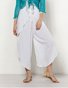 Pantalon Dhoti Viscose Unie