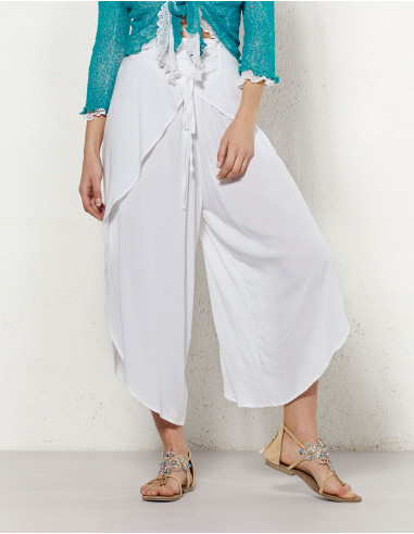 Plain viscose dhoti trousers