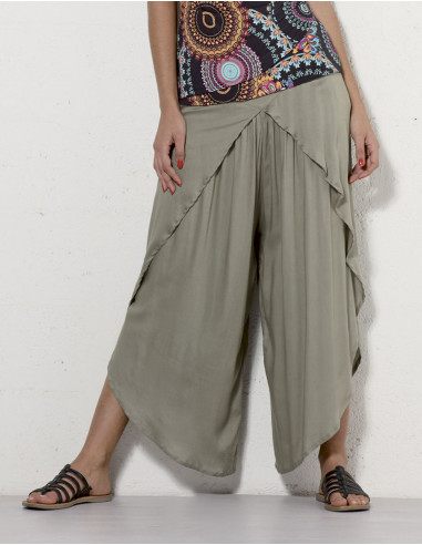 Plain viscose dhoti trousers