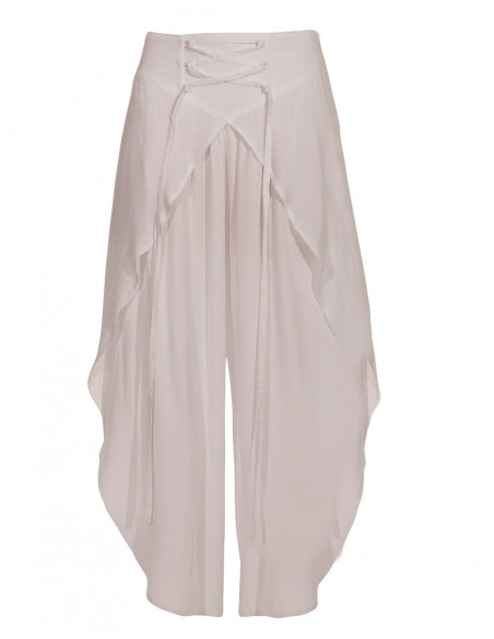 Plain viscose dhoti trousers