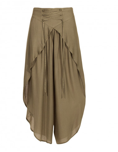 Plain viscose dhoti trousers