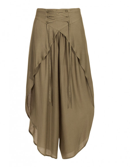 Plain viscose dhoti trousers