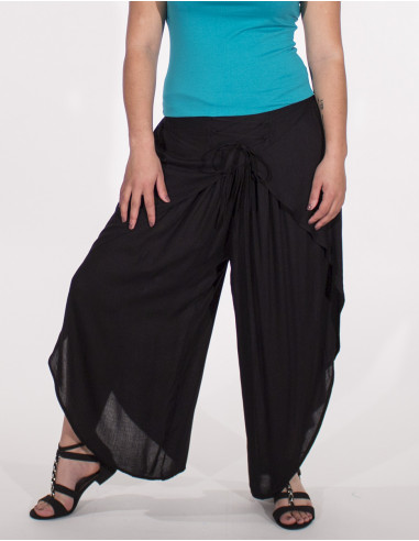 Plain viscose dhoti trousers