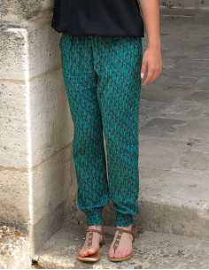 Pantalon Viscose Bas Smocke Impr. Dakar 2