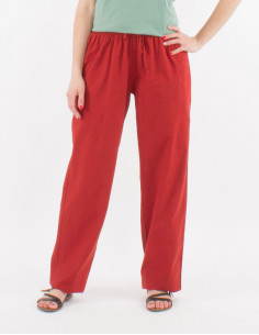 Pantalon Coton Fin Uni Sw...