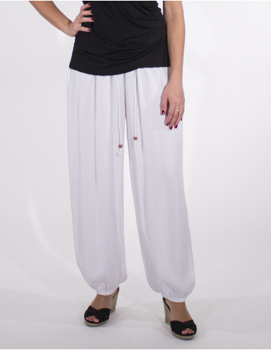 Plain viscose trousers