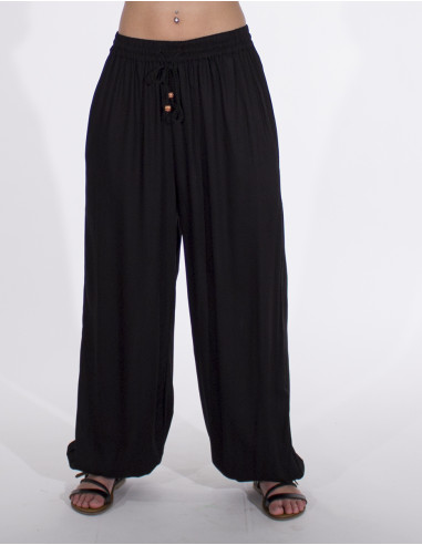 Plain viscose trousers