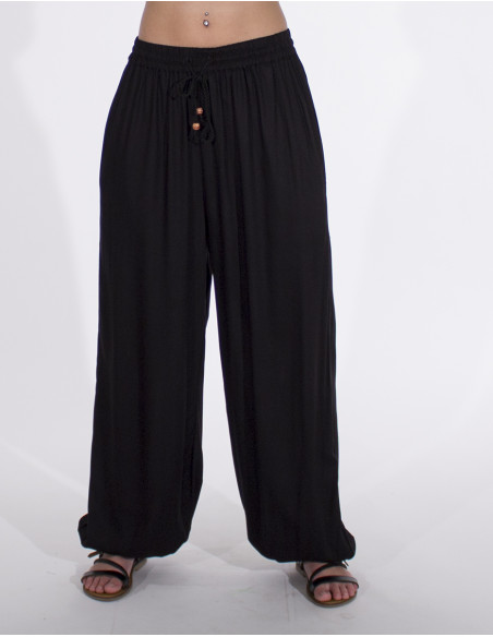Plain viscose trousers