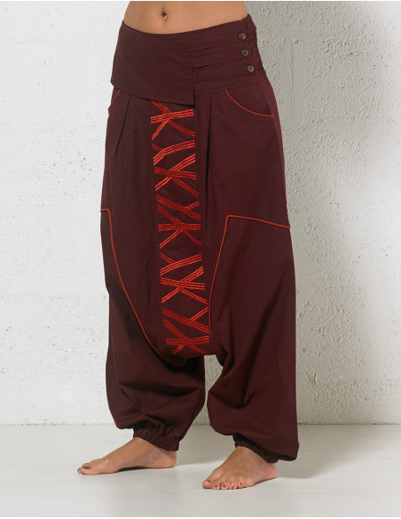 Cotton sarouel with embroideries