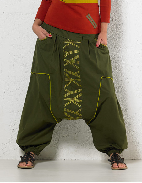 Cotton sarouel with embroideries