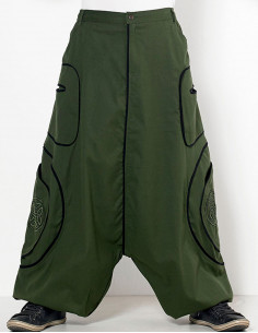 Cotton unisex sarouel with celtic embroideries 2