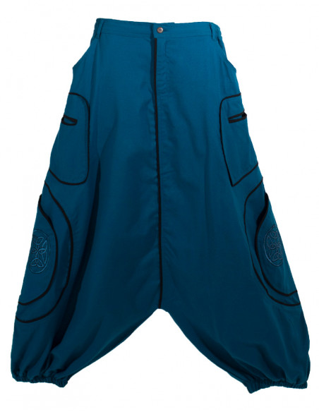 Cotton unisex sarouel with celtic embroideries