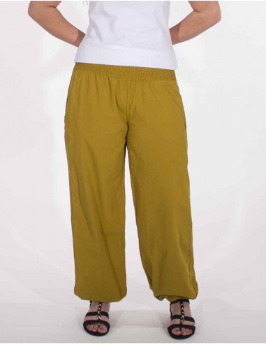 Plain cotton trousers sw with pockets