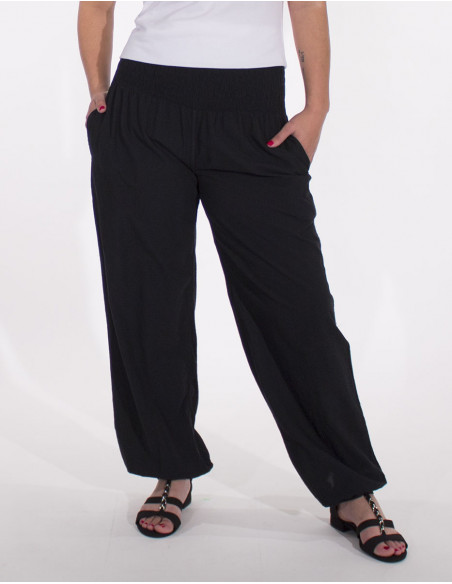 Plain cotton trousers sw with pockets