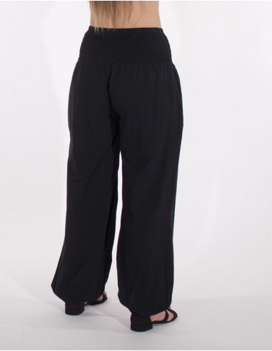 Plain cotton trousers sw with pockets