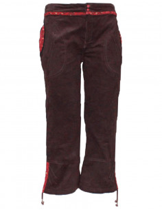 Velvet cropped pant, elastic belt at the back 2