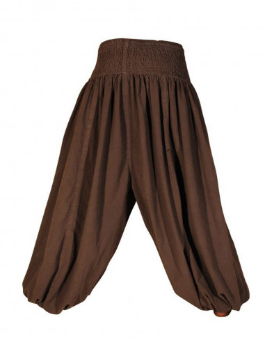 Sarouel coton épais mixte uni