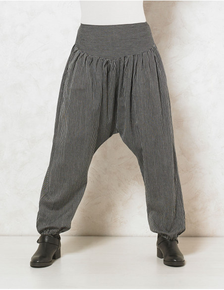 Lady cotton striped pant