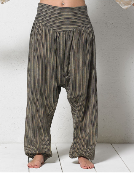 Lady cotton striped pant