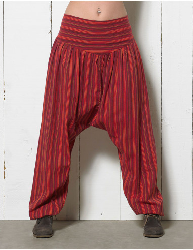 Lady cotton striped pant