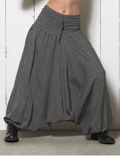Elastic striped cotton...