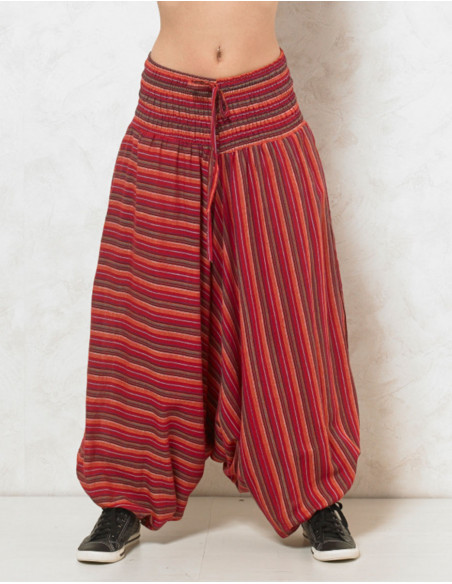 Sarouel népalais rayé mi-saison