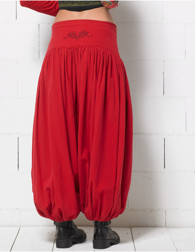 Pantalon femme bouffant et large