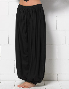 Sarouel fourche haute uni large