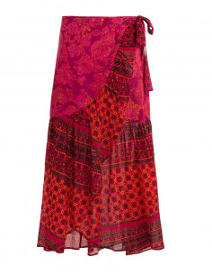 Jupe Voile De Coton A Volants Imprime Bo 2