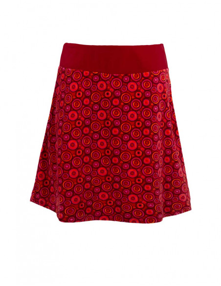 knited polyester velvet skirt with babacool print