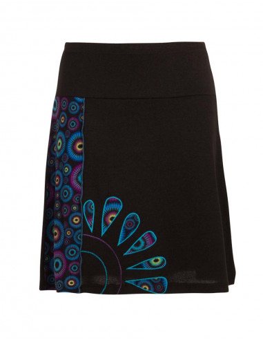 Knitted 95% polyester 5% elastane skirt with magic print
