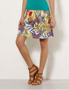 Skirt with botanic print