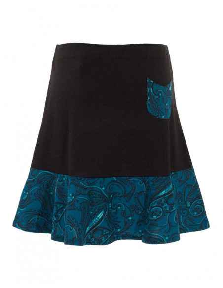 Jupe courte maille évasée