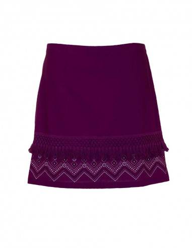 Cotton fringed skirt