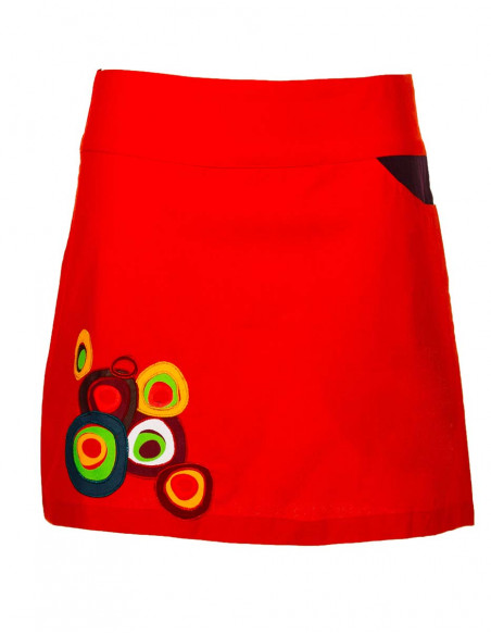 Cotton patch skirt