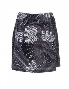 Knitted 96% polyester 4% spandex skirt with birds print 2