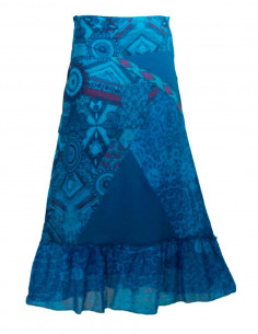 Cotton voile long skirt with lining 2