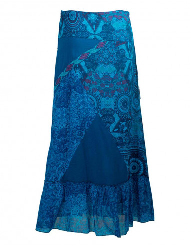 Jupe longue coton imprimé doublée