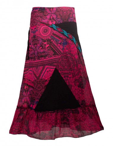 Jupe longue coton imprimé doublée