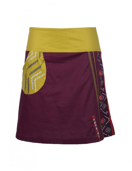 Cotton skirt aztec print