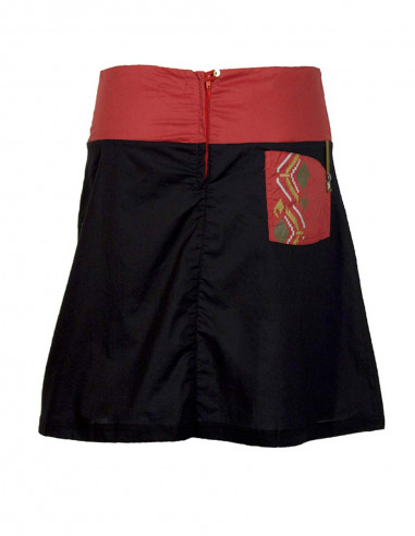Cotton skirt aztec print